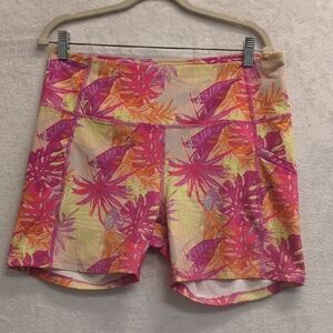 Sendara Women's Colorful Neon Beach Athletic Biker‎ Shorts Size XL